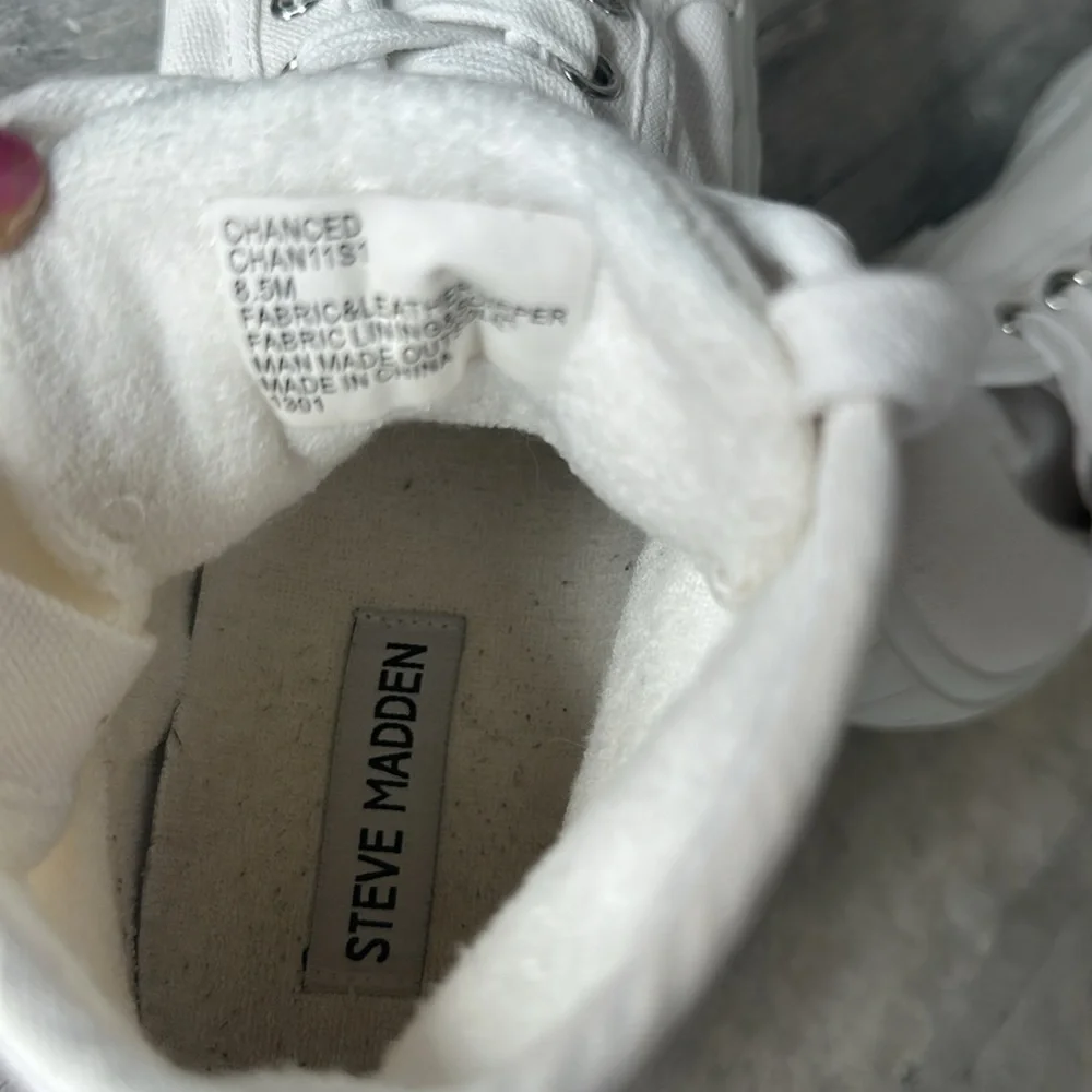 Steve Madden Side Zip High Top Sneakers Size 8.5 - Picture 6 of 8